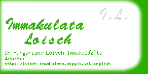 immakulata loisch business card